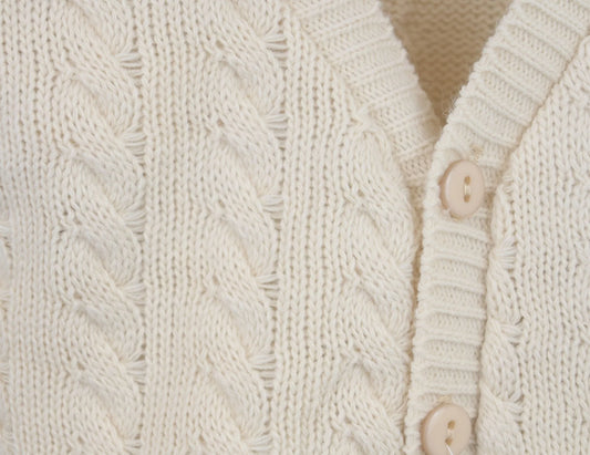 Sawyer Knit Cardigan | Baby Cable Knit Cardigan | Unisex