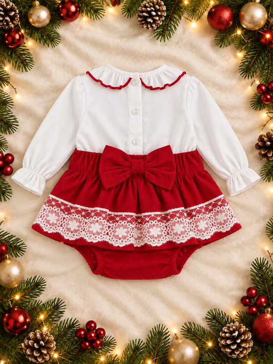 Eve Girls' Red & Cream Jam Pants Set | Autumn/Winter Edit