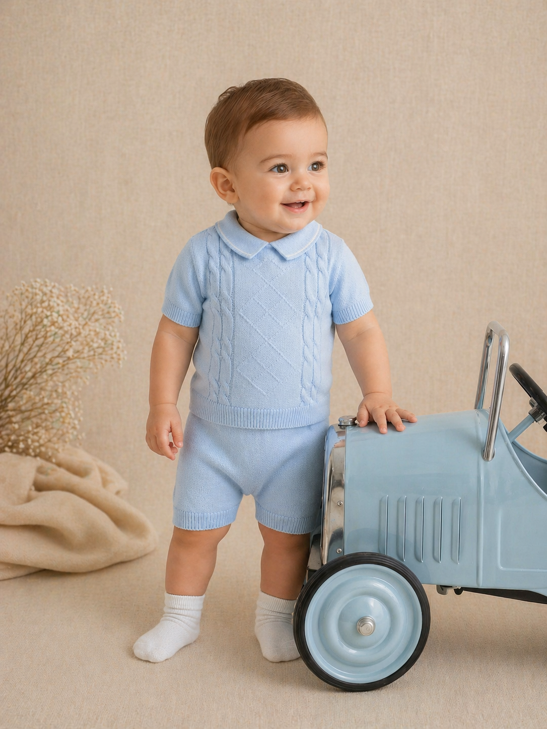 Luca Knitted Short Set | Baby Spring Summer Outfit