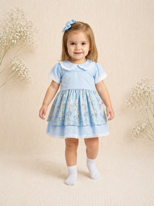 Carousel Girls Dress | Toddler/Baby Girl Cotton Dress