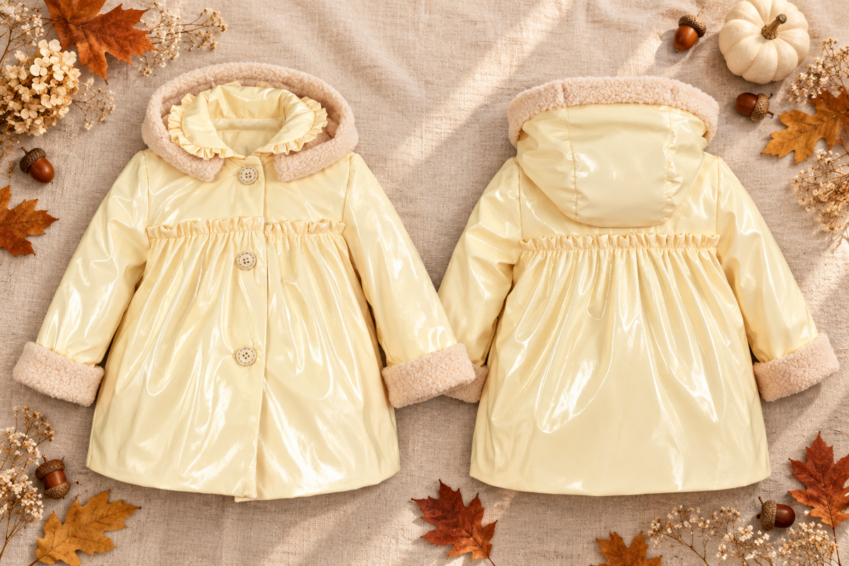 Leah Ivory Girls' Padded Coat | Miranda Autumn/Winter Edit