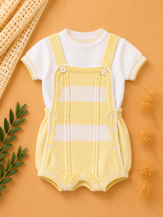 Thomas Knitted Dungaree Set | Pretty Originals Summer Edit