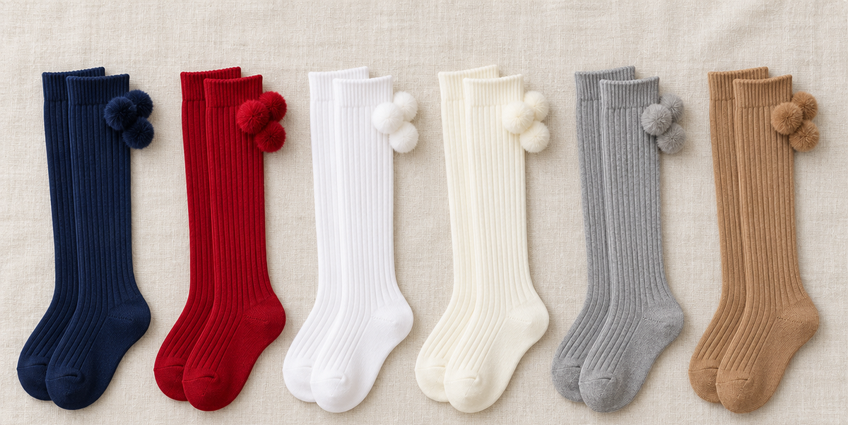 Knee High Socks with POM-POMS | Autumn/Winter Edit