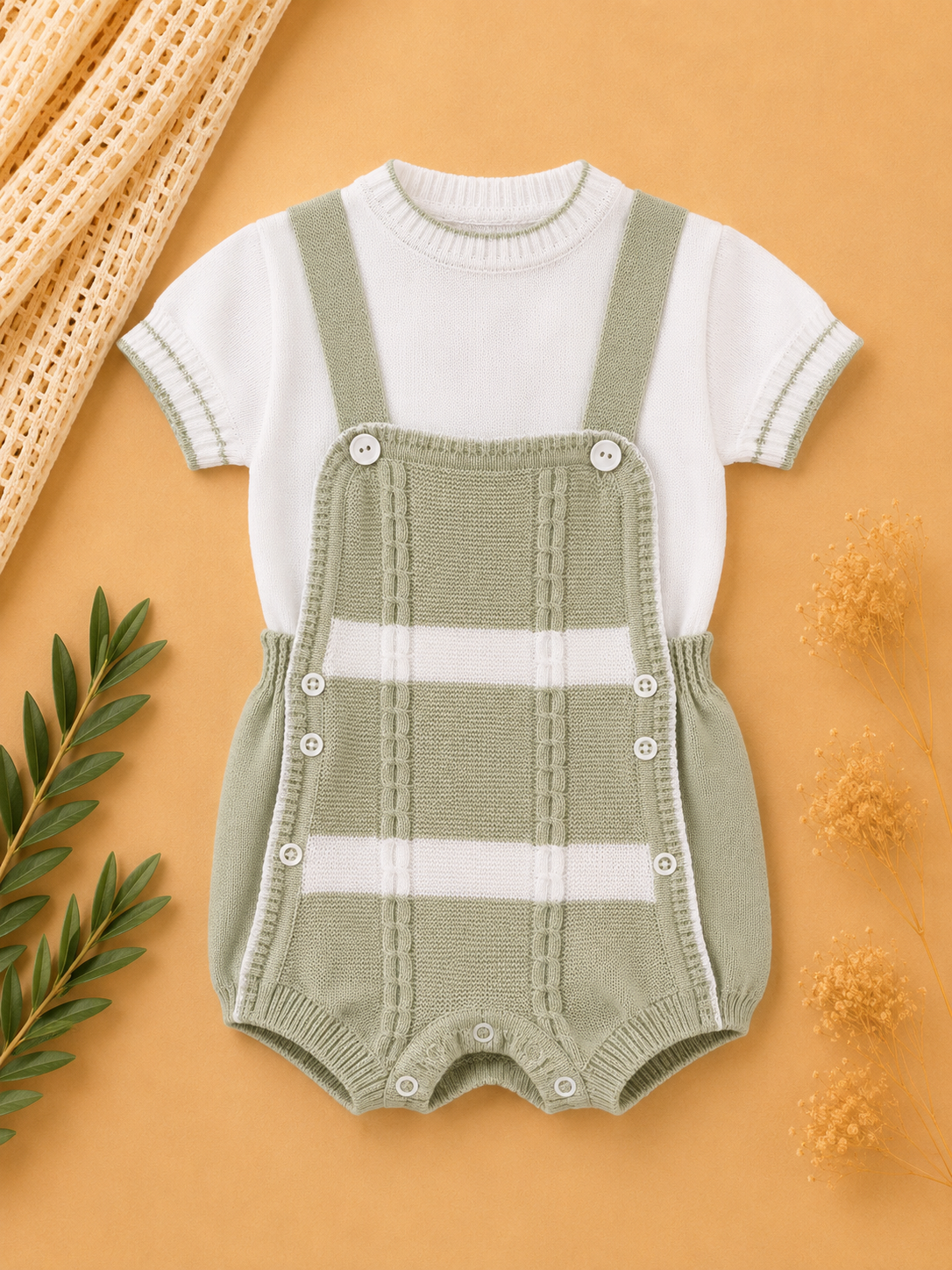 Thomas Knitted Dungaree Set | Pretty Originals Summer Edit