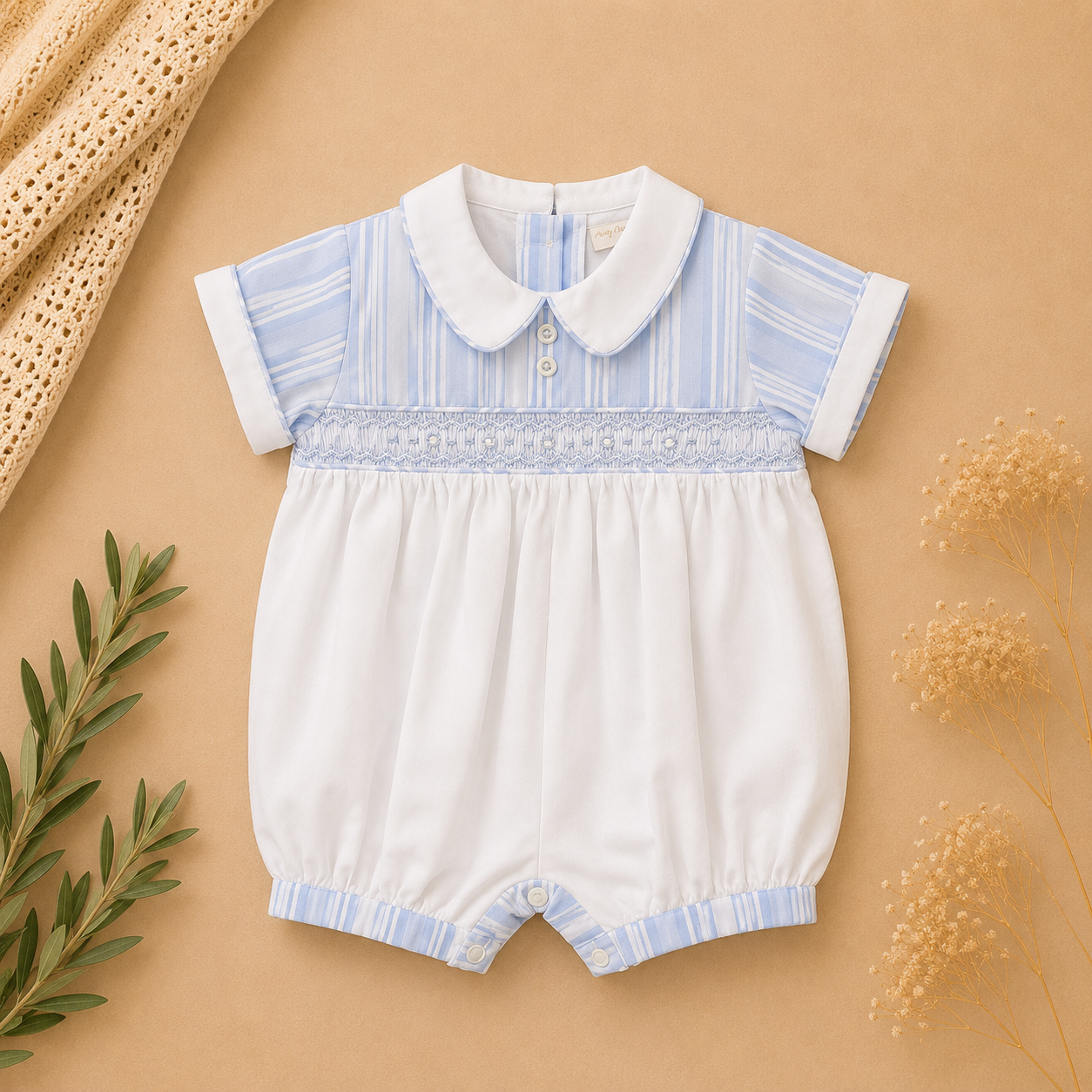Ryan Smocked Embroidered Romper | Pretty Originals Summer Edit