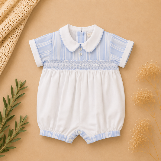 Ryan Smocked Embroidered Romper | Pretty Originals Summer Edit