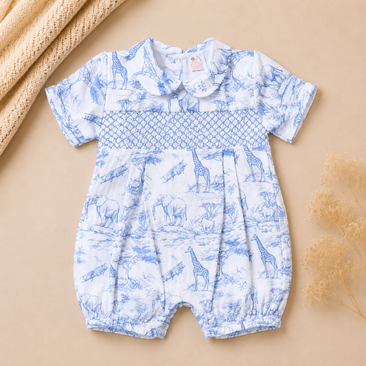 Gio Unisex Smocked Romper | Baby/Toddler Boy & Girl