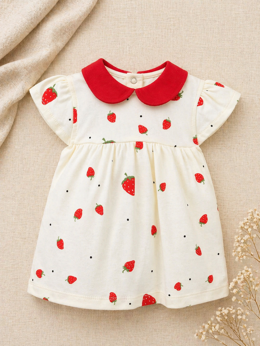 Strawberry Dress | Baby Girl Cotton Summer Dress
