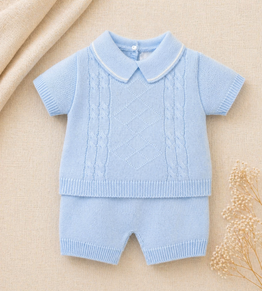 Luca Knitted Short Set | Baby Spring Summer Outfit