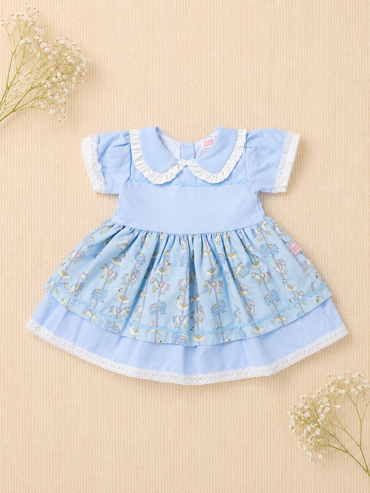 Carousel Girls Dress | Toddler/Baby Girl Cotton Dress