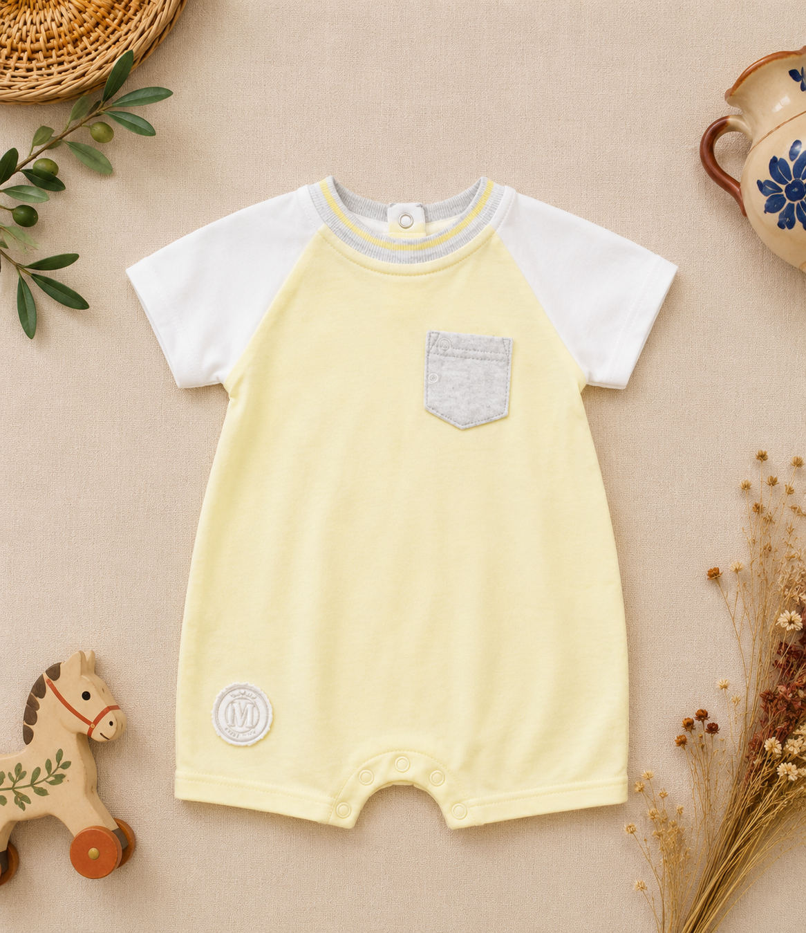 August Terry Towelling Romper | Toddler/Baby Boy Romper