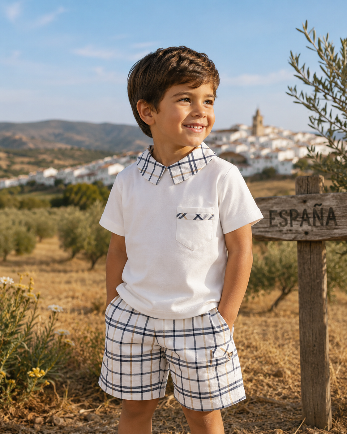 Clifford Checked Polo Shirt & Shorts Set | Boys' Summer Set