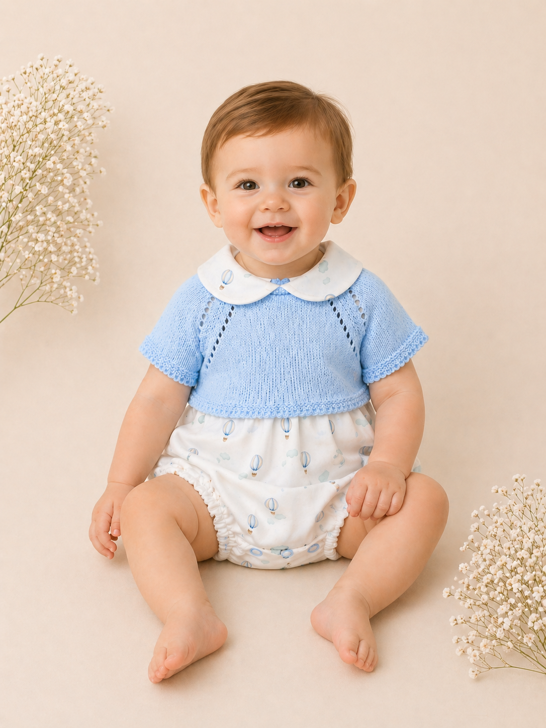 Air Balloon Romper | Baby Boy Spring Summer Outfit