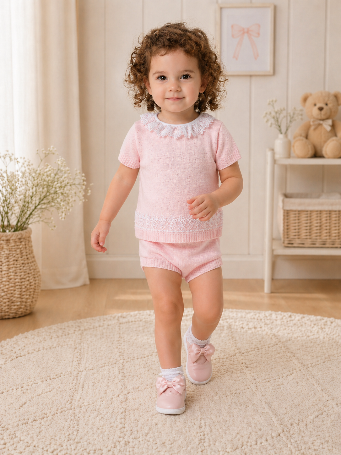Baypods Baby Girl First Walker Shoes | Hard Sole with Satin Bow