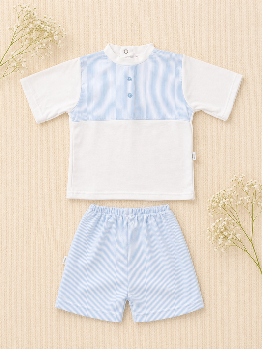 Tiago Short Set | Baby Boy Cotton Shorts & Top Set