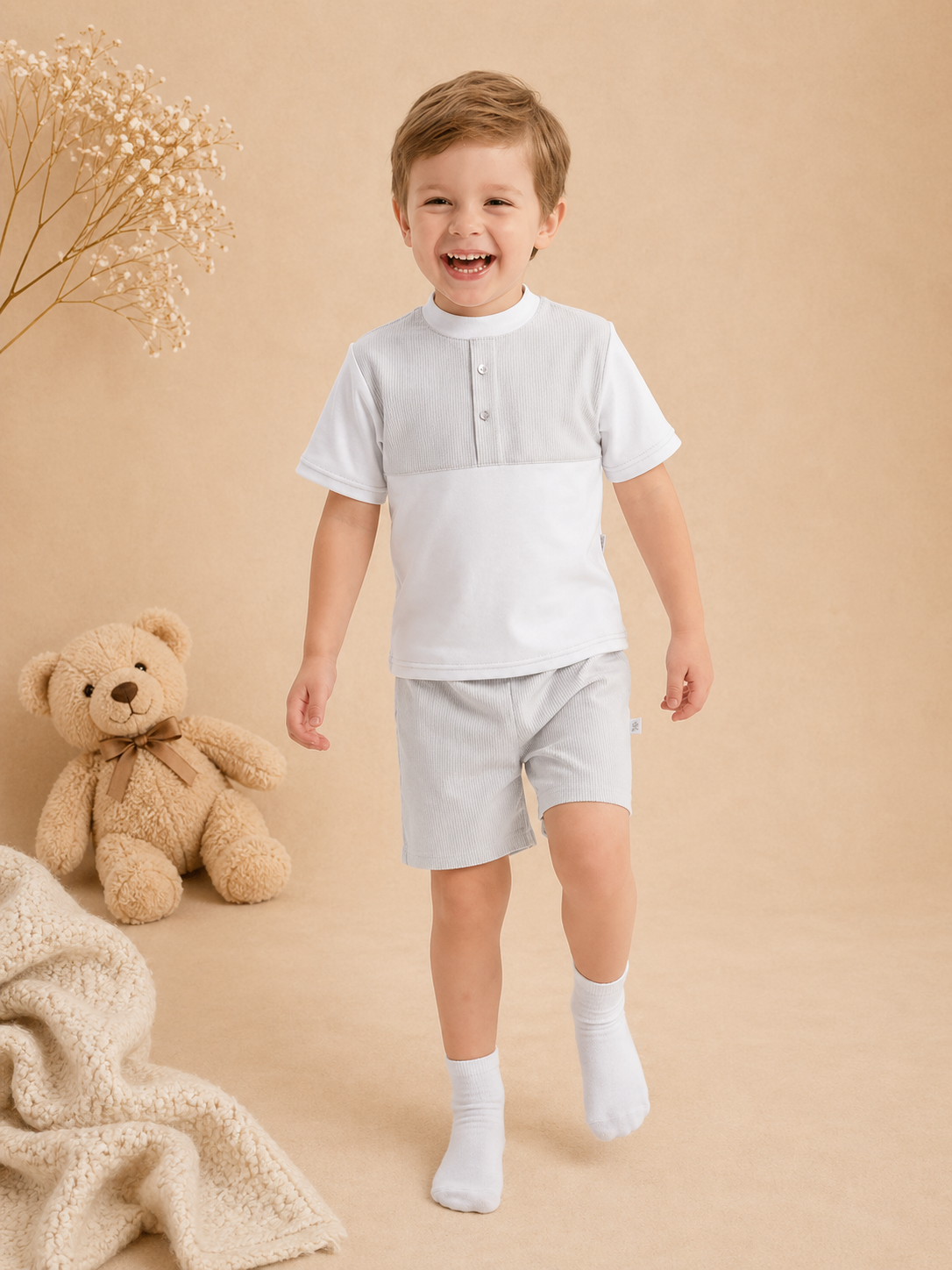 Tiago Short Set | Baby Boy Cotton Shorts & Top Set