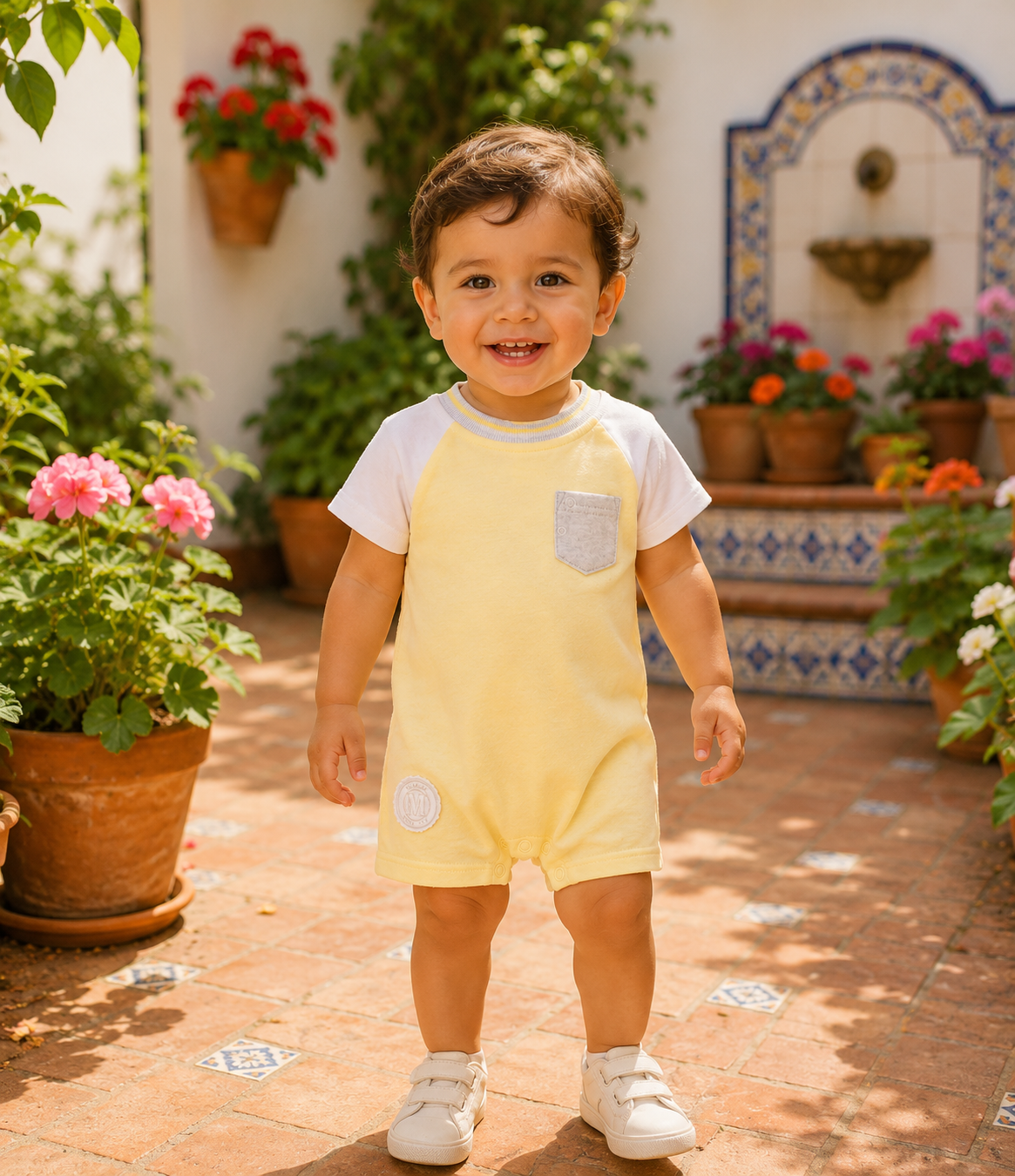 August Terry Towelling Romper | Toddler/Baby Boy Romper