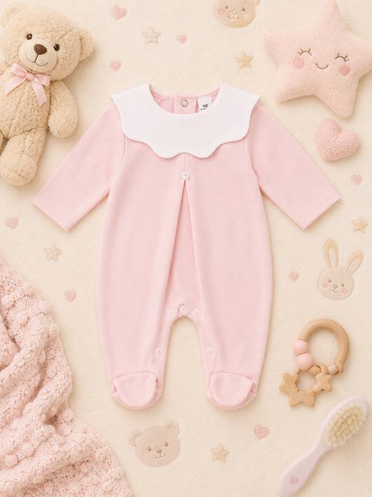 Lucia Cotton Sleepsuit | Baby Girl