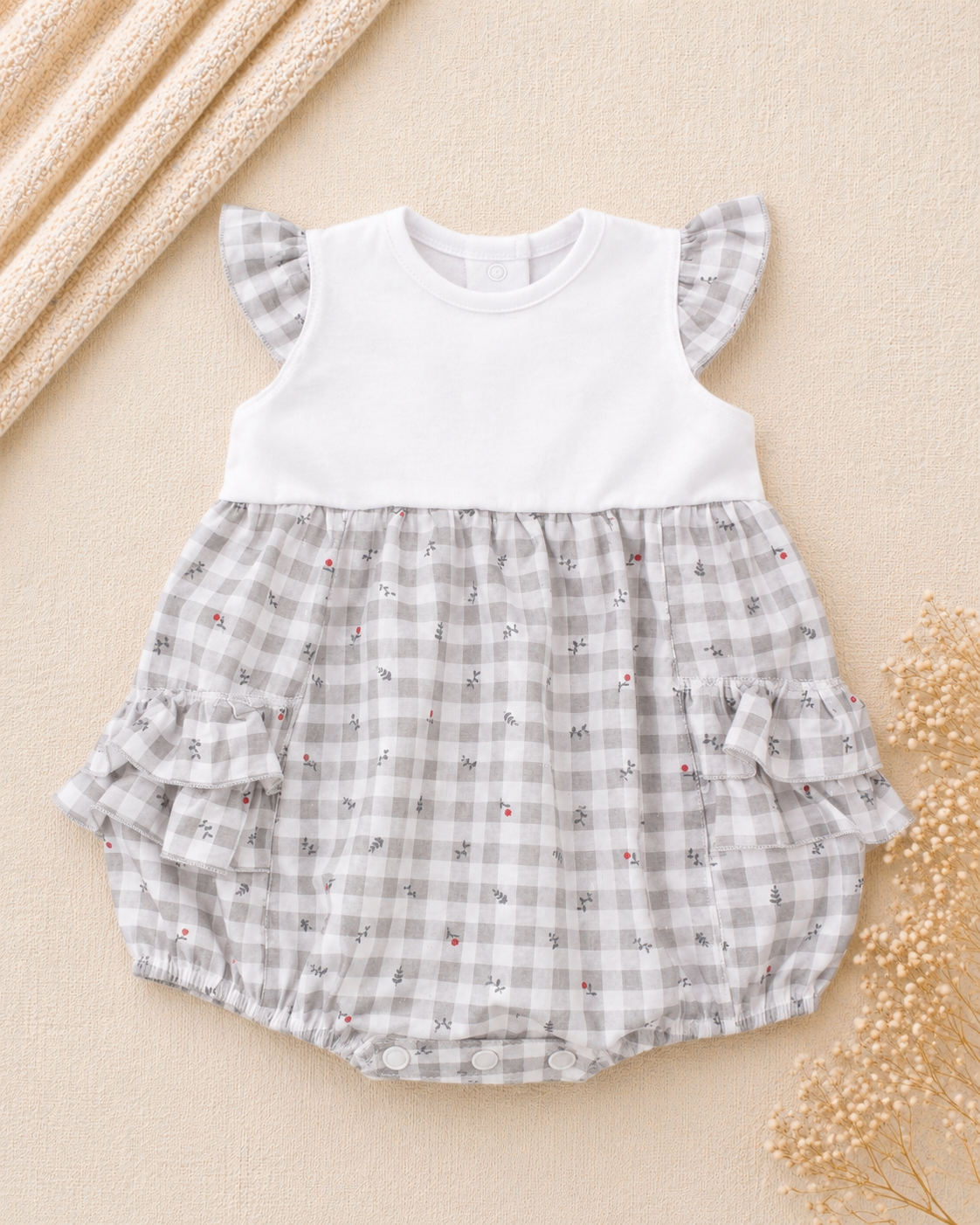 Esmeralda Gingham Romper | Baby Girl Romper
