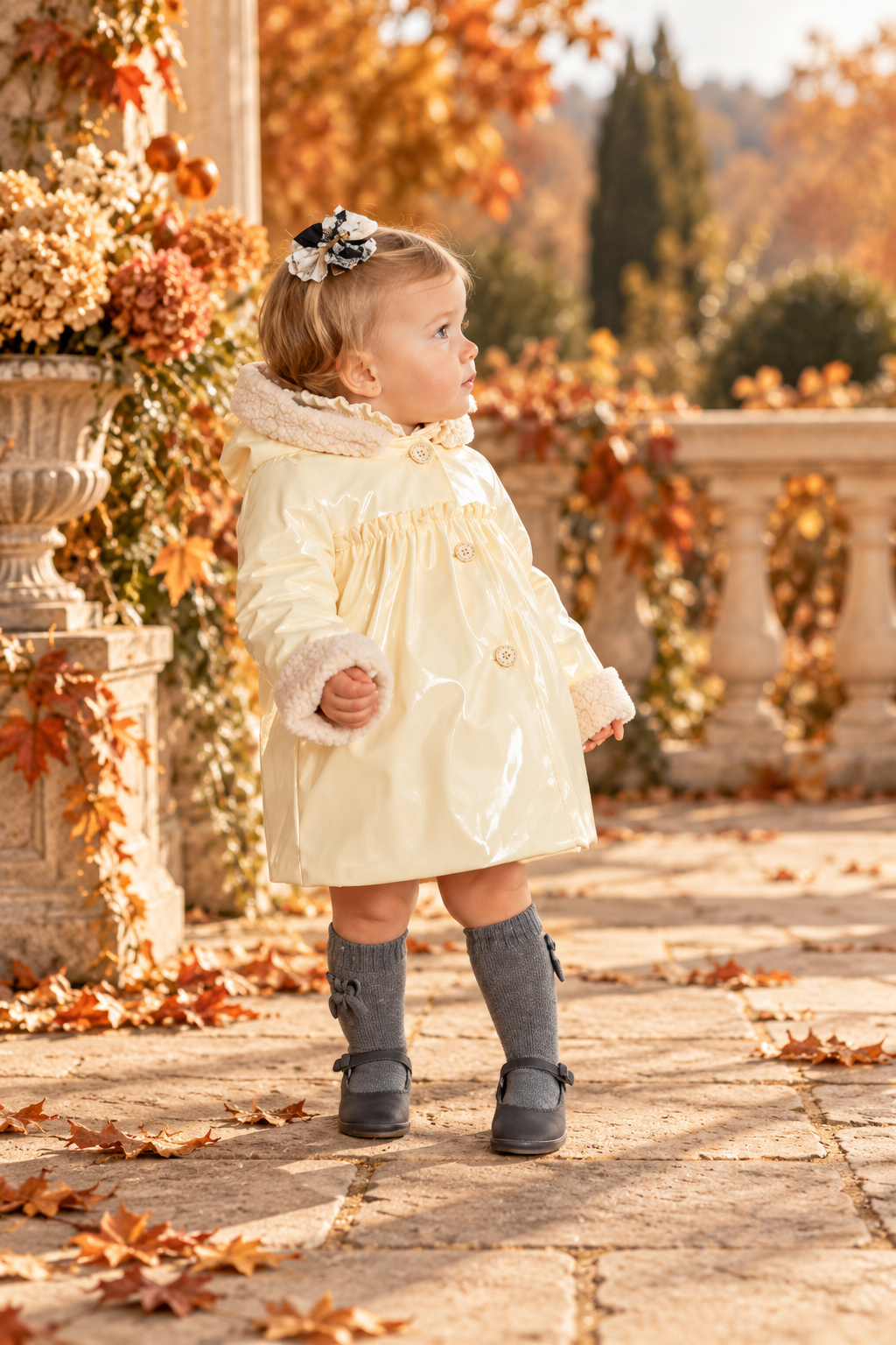 Leah Ivory Girls' Padded Coat | Miranda Autumn/Winter Edit